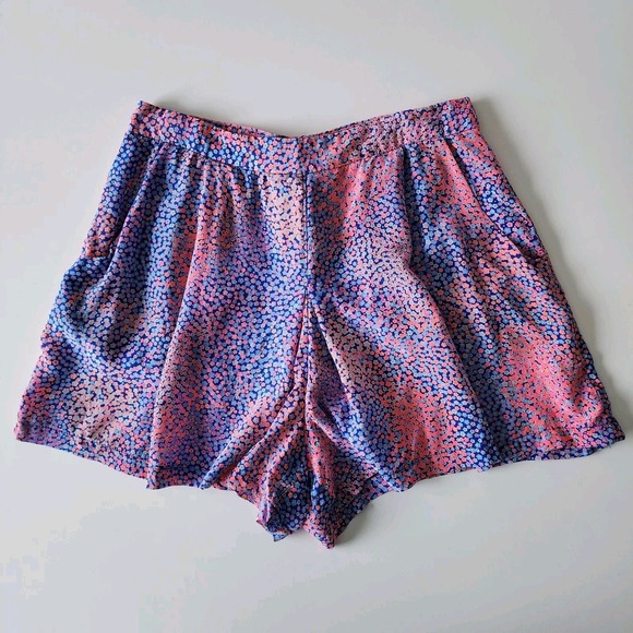 Nanette Lepore Anthropologie Shorts Womens 6 100% Silk Floral Ditsy‎ Sexy Fun - Picture 1 of 10